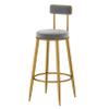 URINGO Contemporary Upholstered Counter Height Bar Stool, Velvet Seat Dining Chair, Bar Chair with Gold Metal Legs for Kitchen,Bistro,Caf,Pub High Stool Max. Load 400lb view 1