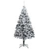 Artificial Christmas Tree with Flocked Snow Green 70.9" PVC,White Artificial Christmas Tree, with Metal Stand, Easy Assembly, for Indoor and Outdoor Use,Christmas Artificial Snow view 2