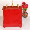 Wooden Temple Religious Home Temple, Pooja Mandir |Indian| |Hindu| |Decoration| |Puja| |Cabinet| |Temple| |Bhagwan| Wall| |Hanging| Decor For Home Office Decor By KAMDHENU ART AND CRAFT. (Blue) view 4