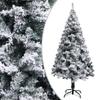 Artificial Christmas Tree with Flocked Snow Green 59.1" PVC,White Artificial Christmas Tree, with Metal Stand, Easy Assembly, for Indoor and Outdoor Use,Christmas Artificial Snow view 1