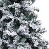 Artificial Christmas Tree with Flocked Snow Green 59.1" PVC,White Artificial Christmas Tree, with Metal Stand, Easy Assembly, for Indoor and Outdoor Use,Christmas Artificial Snow view 4