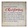 Aihesui Rustic Wood Signs Modern Farmhouse Wall Hanging Art Twas the Night Before Christmas Plaque for Living Room Kitchen Batheroom Bedroom 16x16inch, white-style view 1