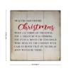 Aihesui Rustic Wood Signs Modern Farmhouse Wall Hanging Art Twas the Night Before Christmas Plaque for Living Room Kitchen Batheroom Bedroom 16x16inch, white-style view 2