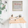 Aihesui Rustic Wood Signs Modern Farmhouse Wall Hanging Art Twas the Night Before Christmas Plaque for Living Room Kitchen Batheroom Bedroom 16x16inch, white-style view 3