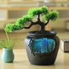 110V Indoor Rockery Water Fountain LED Lamp Waterfall, Tabletop Water Feature Lifelike Desktop Bonsai Small Rockery Zen Water Fountain for Living Room, Bedroom, Office view 1