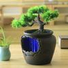 110V Indoor Rockery Water Fountain LED Lamp Waterfall, Tabletop Water Feature Lifelike Desktop Bonsai Small Rockery Zen Water Fountain for Living Room, Bedroom, Office view 3