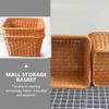 Cabilock 1pc Plastic Storage Basket Imitation Rattan Organizer for Home Office Multi-Purpose Storage for Toys Clothes Towels view 2