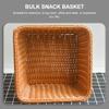 Cabilock 1pc Plastic Storage Basket Imitation Rattan Organizer for Home Office Multi-Purpose Storage for Toys Clothes Towels view 3