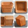 Cabilock 1pc Plastic Storage Basket Imitation Rattan Organizer for Home Office Multi-Purpose Storage for Toys Clothes Towels view 4