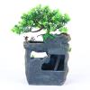 110V Desktop Rockery Water Fountain Mini Rockery Waterfall Fountain with Color-Changing LED Lights, Resin Crafts Desktop Bonsai Ornaments Tabletop Water Feature for Home, Office view 4