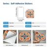 25 PCS Moroccan Style Tile Sticker, 4x4 Inch(10x10cm) Traditional DIY Murals, Tile Waterproof Oil Proof Removable Decals for Bathroom & Kitchen Backsplash (4I-SVC0-ZV27) view 2