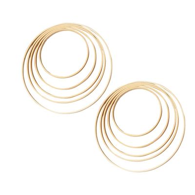 10pcs Dream Catcher Bamboo Circle Garland Frame Lantern Frame DIY Round Fan Dream Catcher Garland Circle DIY Lantern Wreath