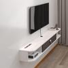 Pmnianhua Modern Floating TV Stand, 47'' Wall-Mounted Media Console with Storage for Bedroom, Living Room (Grey-White) view 1