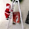 2022 Electric Climbing Santa with Music & LED Light, Electric Climbing Ladder Santa Claus Doll for Xmas Tree Decorations Hanging Christmas Ornaments Tree Decor Holiday Party Gift for Kids (B) view 1