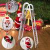 2022 Electric Climbing Santa with Music & LED Light, Electric Climbing Ladder Santa Claus Doll for Xmas Tree Decorations Hanging Christmas Ornaments Tree Decor Holiday Party Gift for Kids (B) view 2