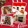 Cuteoy 3Pcs Red Christmas Stockings Santa Snowman Reindeer Socks Xmas Tree Ornaments Party Decor 20'' view 3