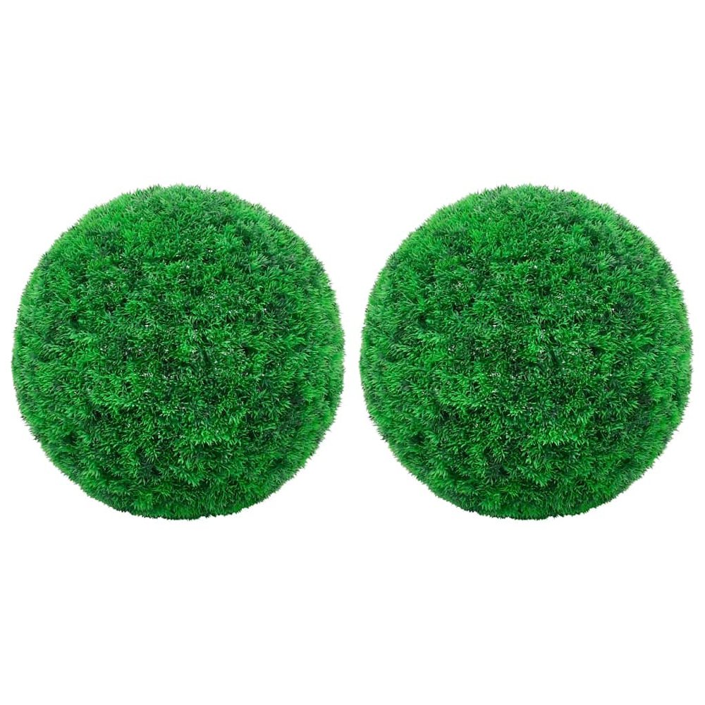 Artificial Boxwood Balls 2 pcs 20.5",Small Topiary Balls UV-Proof Round Greenery Balls for Indoor Outdoor Garden Backyard Decor