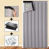 Doorway Curtains,Thermal Insulated Door Curtain,Warm Windproof Door Curtain, Thicken Cotton Curtain,Household Soundproof Winter Cotton Curtain Thicken Full Size Customizable view 2
