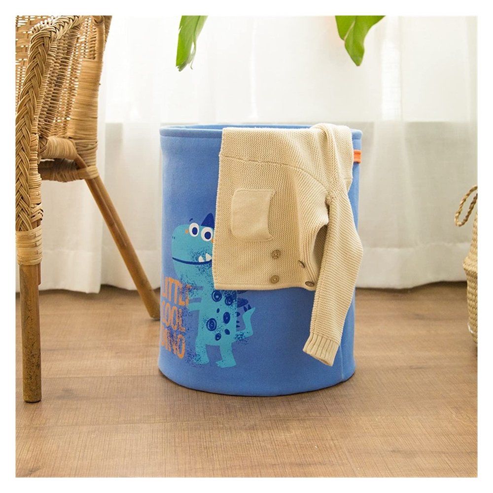 SSLA Foldable Laundry Basket EVA Cartoon Toy Storage Bag Standing Clothing Storage Bucket Laundry Organizer Home Sundries Barrel (Color : Blue)