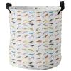 17-inch Laundry Hamper Foldable Laundry Basket, Seaside Fishing Waterproof Clothes Hamper for Bathroom Bedroom Living Room, Various Fish Hook Patterns Toy Baskets for Dollhouse view 1