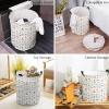 17-inch Laundry Hamper Foldable Laundry Basket, Seaside Fishing Waterproof Clothes Hamper for Bathroom Bedroom Living Room, Various Fish Hook Patterns Toy Baskets for Dollhouse view 4
