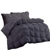 100% Pure Cotton Down Alternative Pinch Pleated Comforter Only, Oversized King Size 500 GSM with Corner Tabs, Fluffy and Soft Lightweight Baffle Box Pin Tuck Comforter Set(1 PC - Dark Grey) view 1