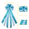 Christmas Tree Topper,48x13 inches Large Toppers Bow with Snowflake Pattern for Christmas Decoration view 2