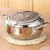 Deep Fryer Pot Mini,Stainless Steel Japanese Fryer Cooking Pot With Lid Temperature Control,Removable Oil Basket,Big view 4