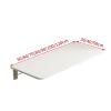 ALGWXQ Wall Mounted Fold Down Table Computer Desk Drop-Leaf Table with Metal Brackets for Laundry RoomHome BarKitchenDining Room (Color : White, Size : 100x30cm) view 2