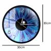 Blue Evil Eye Iris Pupil Printed Wall Clock for Optician Artwork Decor Silent Wall Watch Optometrist Gift-Metal_Frame_with_Acrylic_Glass view 2