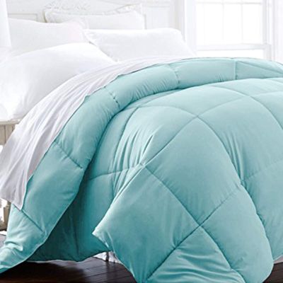 3 Piece Luxury Goose Down All Season Alternative Comforter Eastern King 116'' x 108''Hotel Quality Comforter Aqua Blue