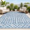 JONATHAN Y Bohemian Geometric Indoor Outdoor Area Rug 3X5 Blue/Ivory, Tokay for Backyard, Patio, Porch, Easy-Cleaning, High Traffic, Pet-Friendly, Non-Shedding (SMB132C-3) view 1