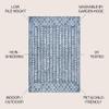 JONATHAN Y Bohemian Geometric Indoor Outdoor Area Rug 3X5 Blue/Ivory, Tokay for Backyard, Patio, Porch, Easy-Cleaning, High Traffic, Pet-Friendly, Non-Shedding (SMB132C-3) view 2