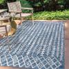 JONATHAN Y Bohemian Geometric Indoor Outdoor Area Rug 3X5 Blue/Ivory, Tokay for Backyard, Patio, Porch, Easy-Cleaning, High Traffic, Pet-Friendly, Non-Shedding (SMB132C-3) view 3