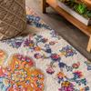JONATHAN Y Boho Vintage Blue/Multi 5x8 Oval Area Rug, Bohemian Flair Medallion, Floral Easy-Cleaning High Traffic for Living Room, Bedroom, Kitchen, Pet-Friendly, Non Shedding (BMF106A-5OV) view 3