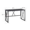 Leick Home Collapsible X Writing Computer Desk Space Saving for Bedroom, Home Office, Small Spaces, Fully Assembled in Gray Herringbone/Matte Black, 70002-BLKNK view 3