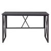 Leick Home Collapsible X Writing Computer Desk Space Saving for Bedroom, Home Office, Small Spaces, Fully Assembled in Gray Herringbone/Matte Black, 70002-BLKNK view 4