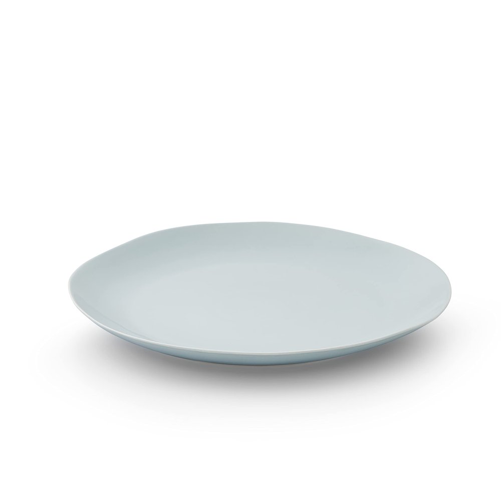 Portmeirion Sophie Conran Arbor Cream Round Platter | 13 Inch Porcelain Serving Tray for Appetizers, Snacks, and Sandwiches | Made from Fine Porcelain | Dishwasher and Microwave Safe (Robins Egg)