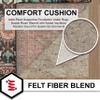 Mohawk Home 8' x 10' Non Slip Grip Rug Pad 3/8" Thick Dual Surface Felt Cushion + Rubber Gripper - Safe for All Floors view 2