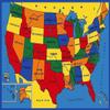 CR USA United States Map Educational Area Rug Carpet for Kids and Children Bedrooms and Playroom (8' 2" X 9' 10) view 2