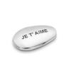 Abbott Collection 30-ALU-202 Engraved Pebble-Je T'Aime, Silver view 1