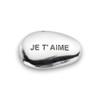 Abbott Collection 30-ALU-202 Engraved Pebble-Je T'Aime, Silver view 2
