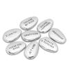 Abbott Collection 30-ALU-202 Engraved Pebble-Je T'Aime, Silver view 3