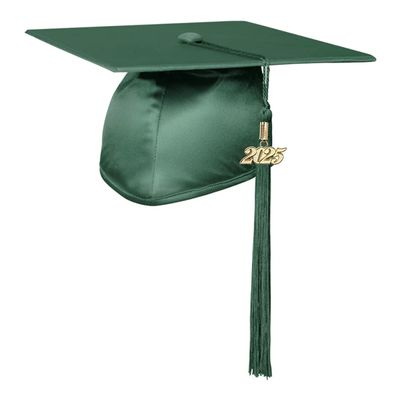 Endea Graduation Shiny Cap & Tassel (Hunter Green, 2025)