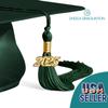 Endea Graduation Shiny Cap & Tassel (Hunter Green, 2025) view 2