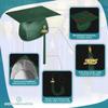 Endea Graduation Shiny Cap & Tassel (Hunter Green, 2025) view 3