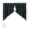 VHC Brands, Pine Grove Plaid Prairie Swag, Green, 36x36x18, Set of 2 view 2