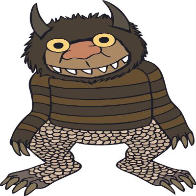 Vinyl Wall Decal: Fantasy Film Where The Wild Things are | 20" x 32" Kids Room Carol Wild Things Creature Colored Bedroom Home Sticker Dcor