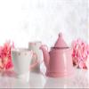 Abbott Collection Enamel Look Stoneware Teapot - Pink, 32oz (9"L) view 2