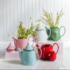Abbott Collection Enamel Look Stoneware Teapot - Forest Green, 32oz (9"L) view 3